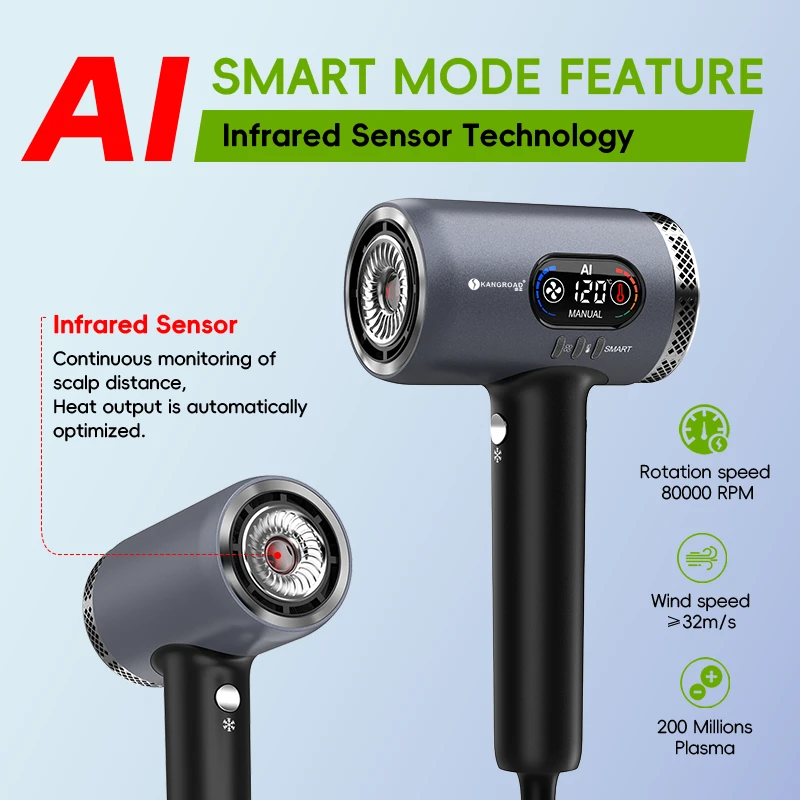 F04 AI Series smart scalp protection high-speed hair dryer
